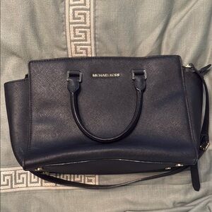 Michael Kors Black Satchel with Saffiano Leather